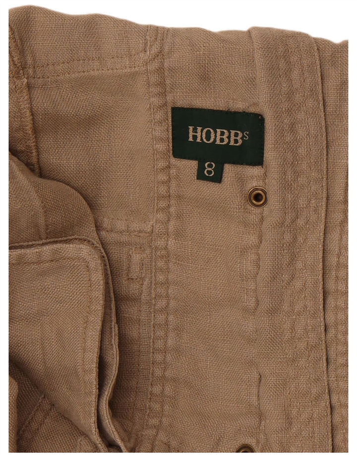 HOBBS Womens Crop Military Jacket UK 8 Small Beige