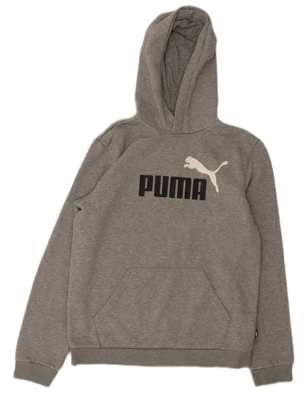 Felpa con cappuccio grafica da ragazzo Puma 15-16 anni in cotone grigio