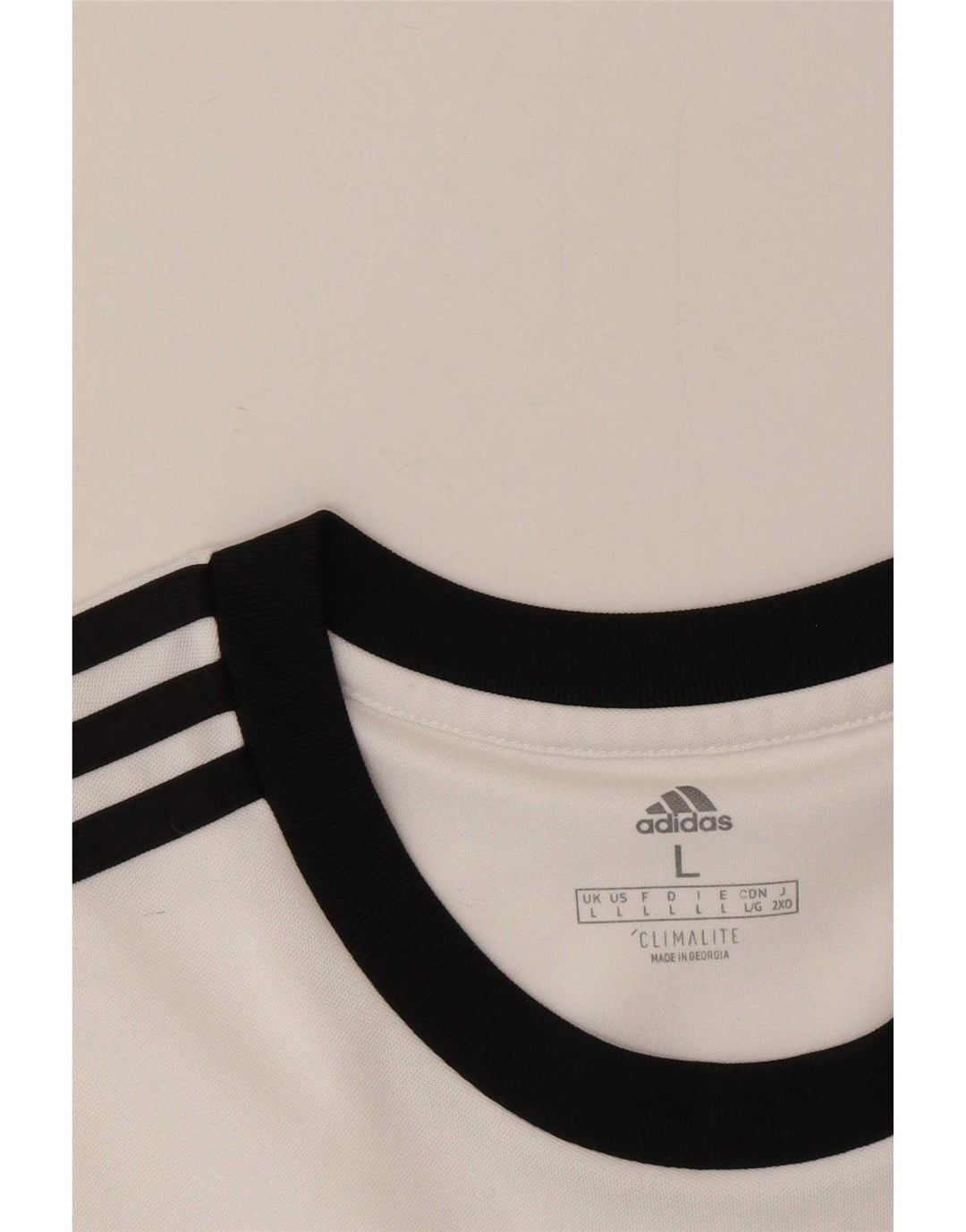 T-shirt Adidas Climalite da uomo, grande, in poliestere bianco