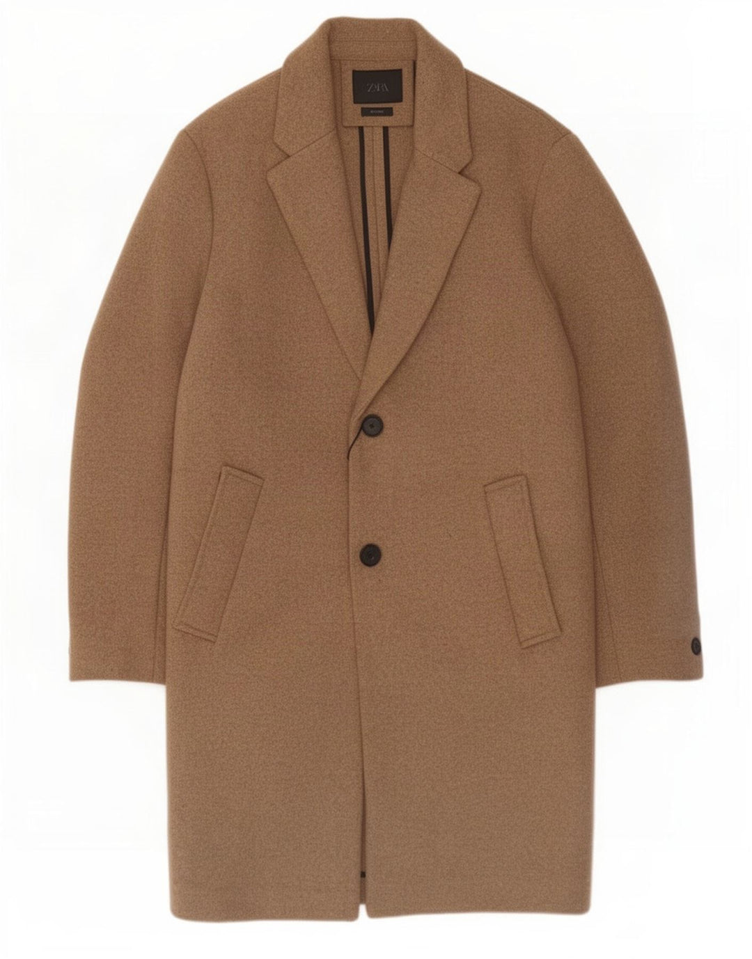 Cappotto da uomo Zara UK 38 Lana beige medio