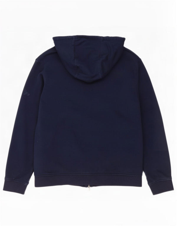 Maglione con cappuccio e zip da uomo Lacoste taglia 4 medio in cotone blu navy