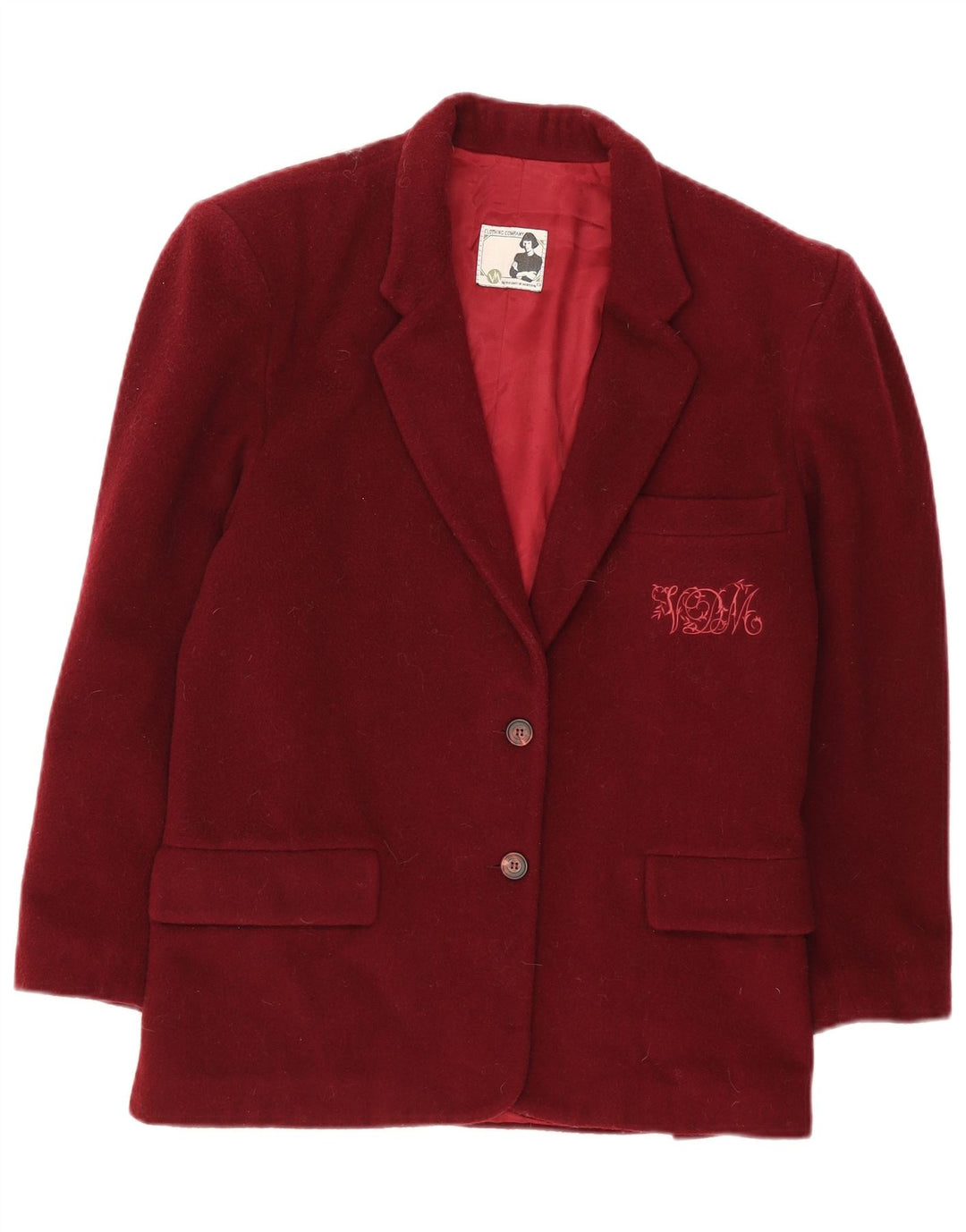 Giacca blazer da donna Duca Visconti Di Modrone UK 14 Bordeaux medio