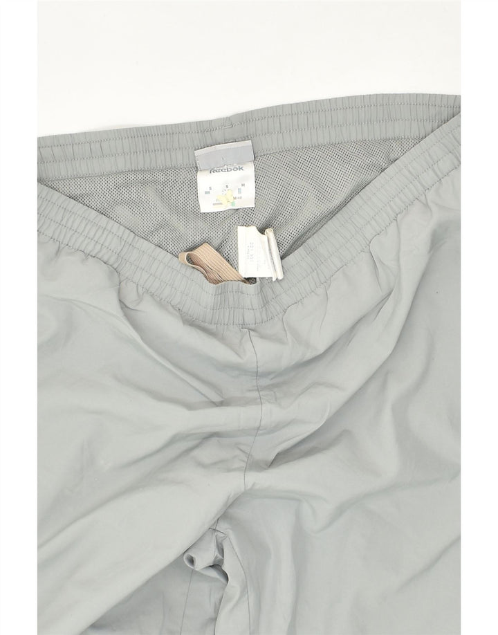 REEBOK Mens Tracksuit Trousers Small Grey Polyester | Vintage Reebok | Thrift | Second-Hand Reebok | Used Clothing | Messina Hembry 