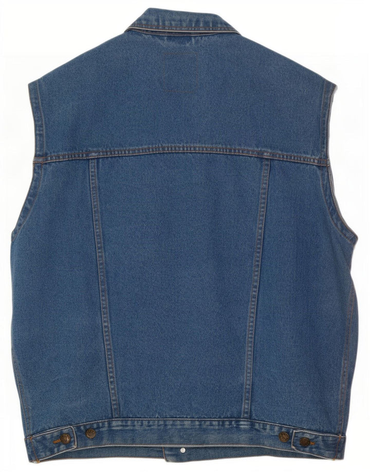 Gilet in denim da uomo Marcel Clair UK 40 grande cotone blu