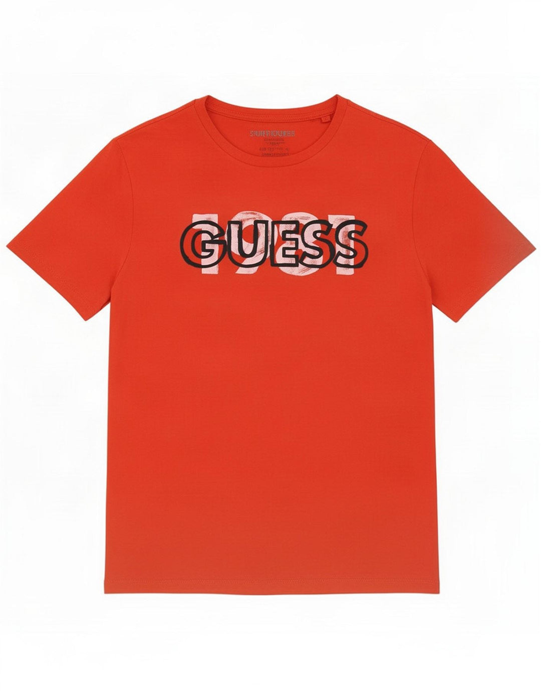 T-shirt grafica da uomo Guess Top rosso medio in cotone