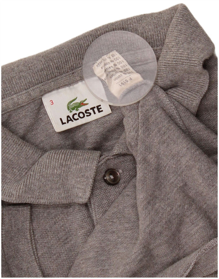 Polo da uomo Lacoste taglia 3 piccola in cotone grigio