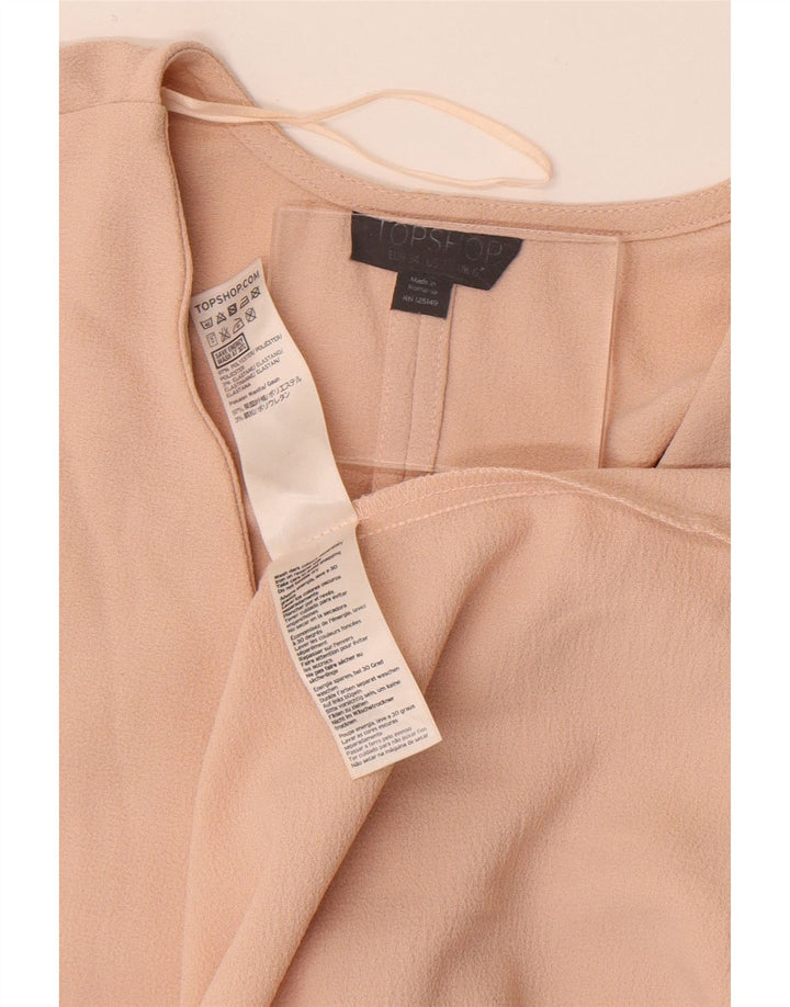 Topshop Abito da donna a portafoglio a pipistrello UK 6 XS Poliestere beige