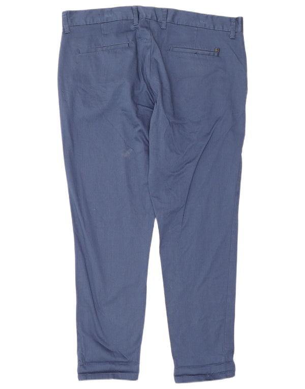 Pantaloni chino slim da uomo Zara EU 46 XL W36 L28 Blu navy