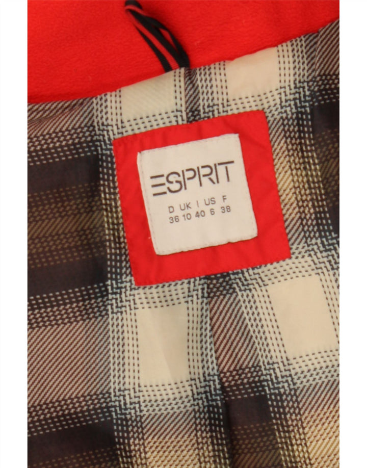 Cappotto imbottito con cappuccio da donna Esprit UK 10 piccolo poliestere rosso