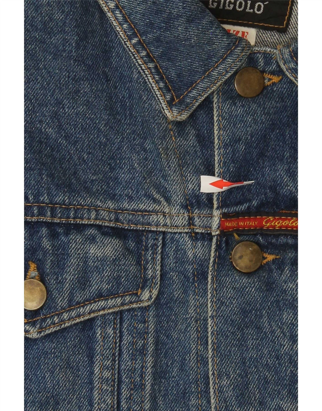Giacca di jeans vintage da donna UK 14 cotone blu medio