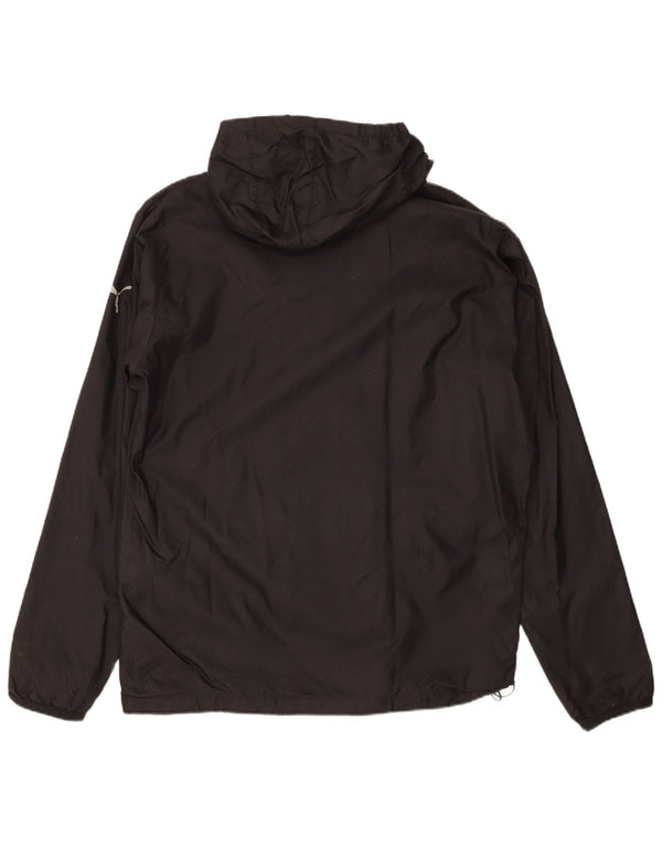 Giacca antipioggia da uomo Puma con cappuccio UK 40 Large Black Nylon