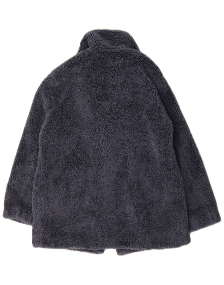Cappotto oversize in pelliccia sintetica Marks & Spencer da donna UK 12 Grigio medio