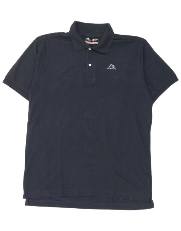 Polo Kappa da donna UK 16 grande in cotone blu navy