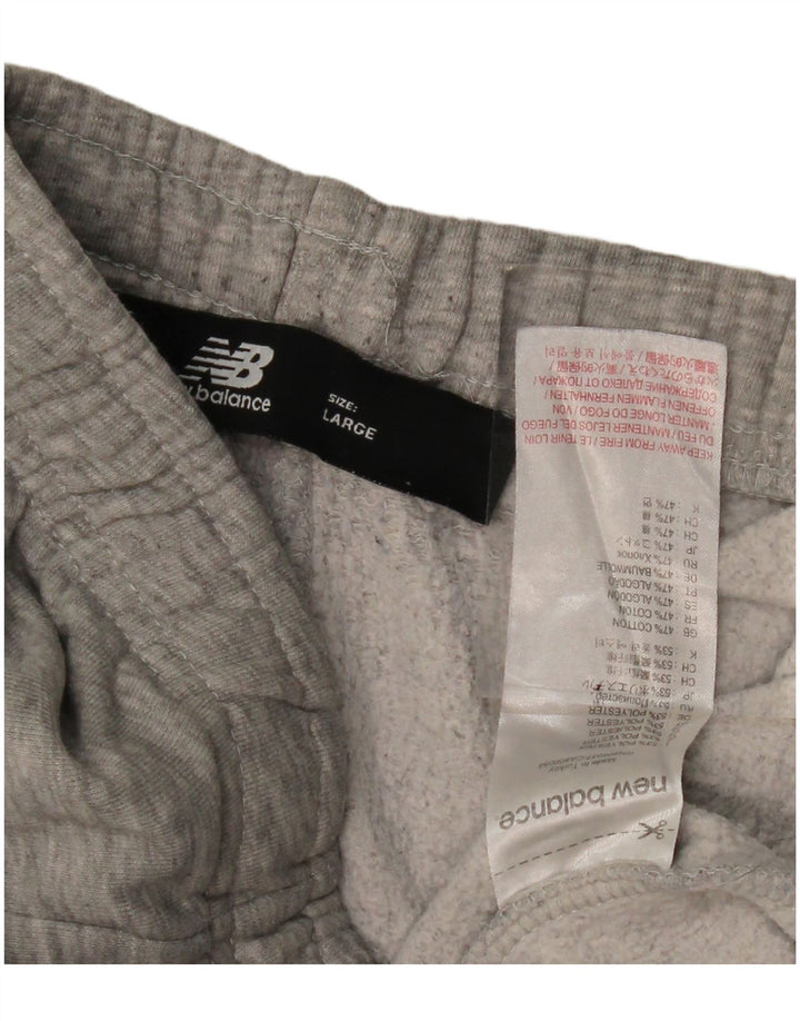 Pantaloni da tuta da uomo New Balance Joggers Large Poliestere grigio