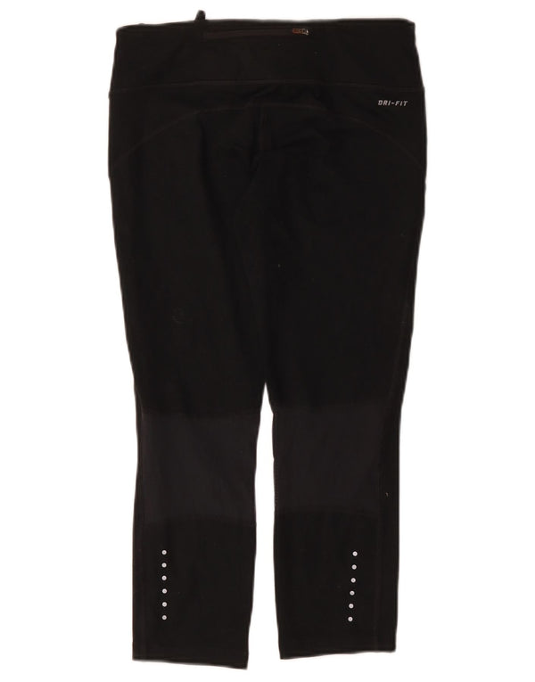Leggings Nike Dri Fit Capri da donna UK 10 piccoli poliestere nero
