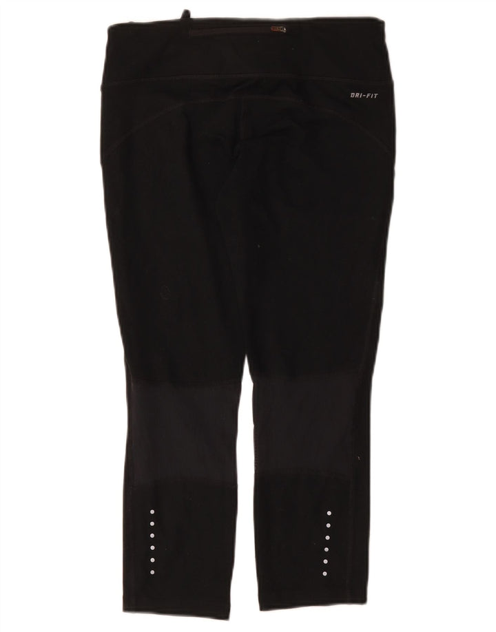 Leggings Nike Dri Fit Capri da donna UK 10 piccoli poliestere nero