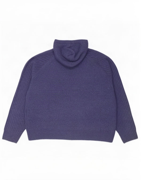 Maglione con cappuccio da donna Marks & Spencer UK 16 Large Purple Flecked