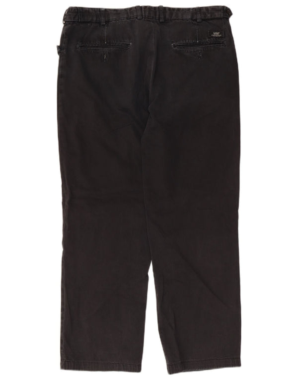 Pantaloni casual dritti da uomo Zara EU 44 Large W34 L27 cotone nero