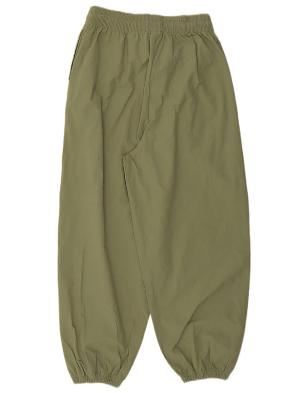 Pantaloni da tuta con grafica Nike da donna, pantaloni da jogging UK 12, nylon kaki medio