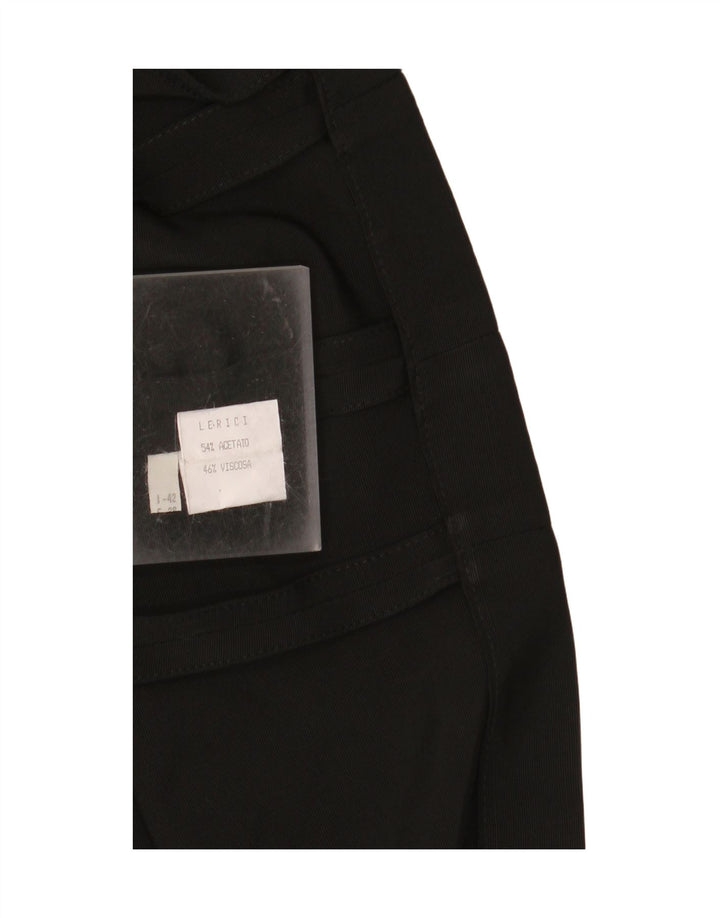 VINTAGE Womens Bolero Jacket UK 10 Small Black Acetate