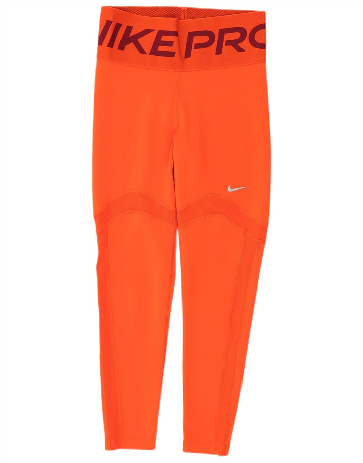 Leggings Nike Dri Fit Graphic Crop da donna UK 12 arancione medio