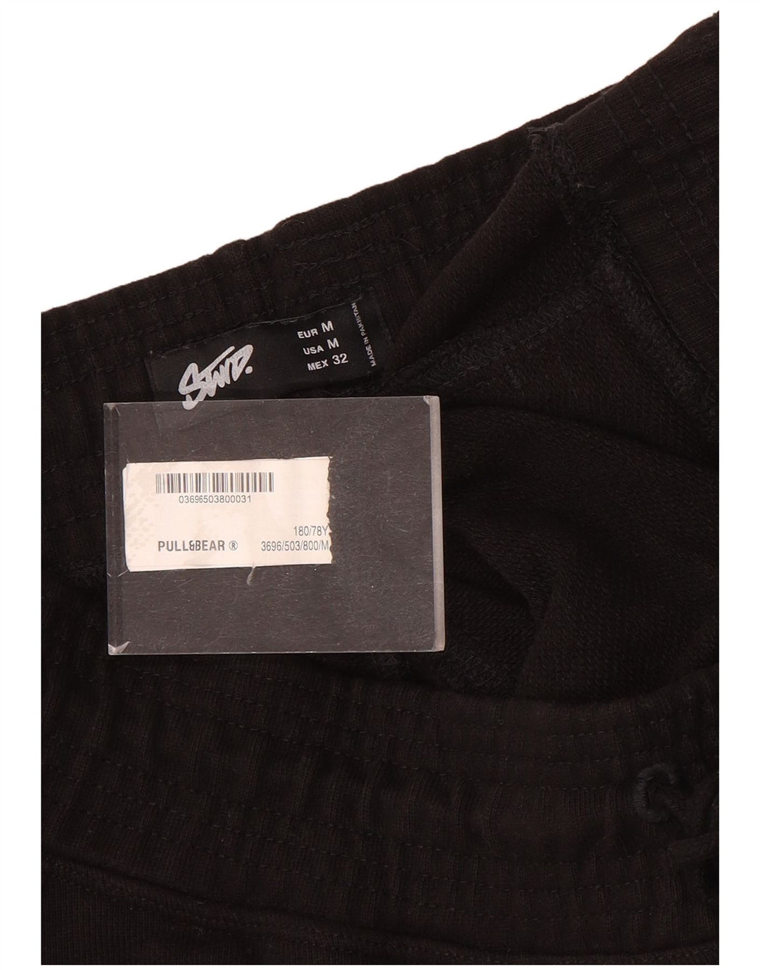 Pantaloncini sportivi da uomo Pull & Bear medio cotone nero