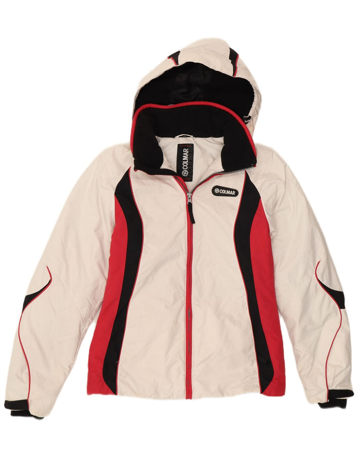 Giacca da sci con cappuccio da donna Colmar IT 42 Medium White Colourblock Sports