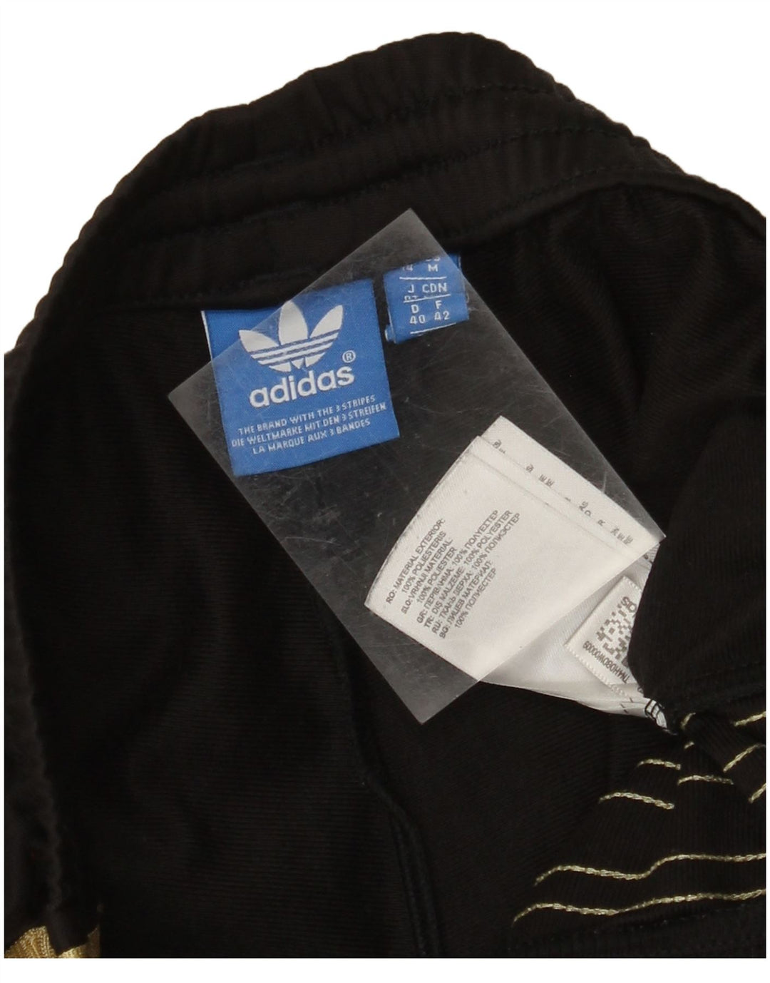Pantaloni da tuta da donna ADIDAS UK 14 Large Nero Poliestere