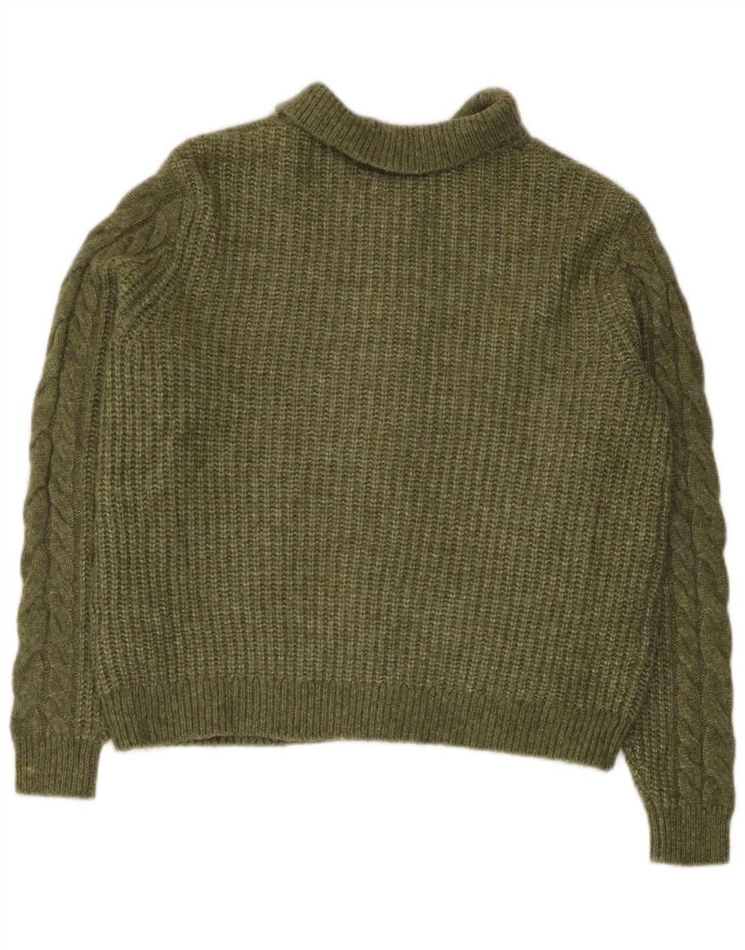Maglione cardigan corto da donna Marks & Spencer UK 14 Acrilico verde medio