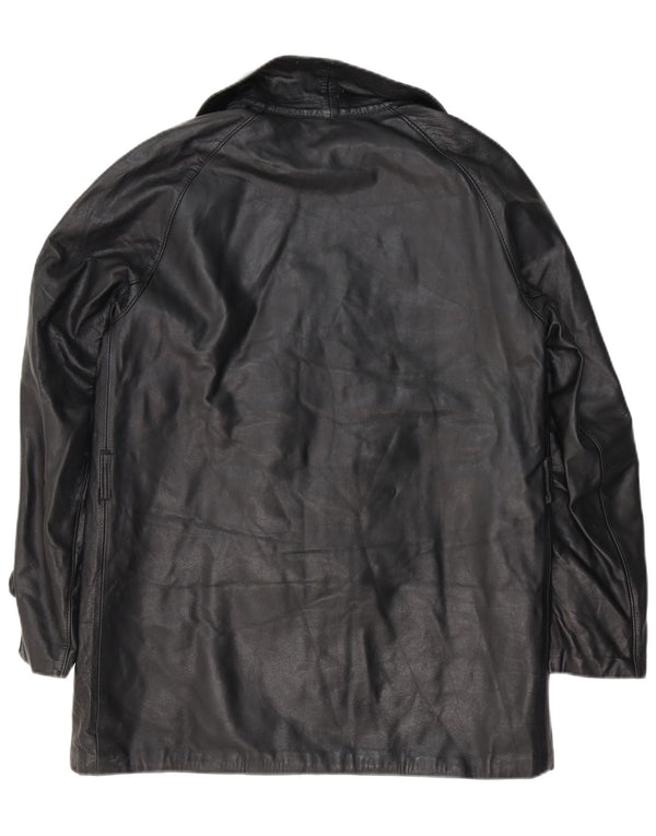 Giacca in pelle vintage da uomo UK 38 in pelle nera media