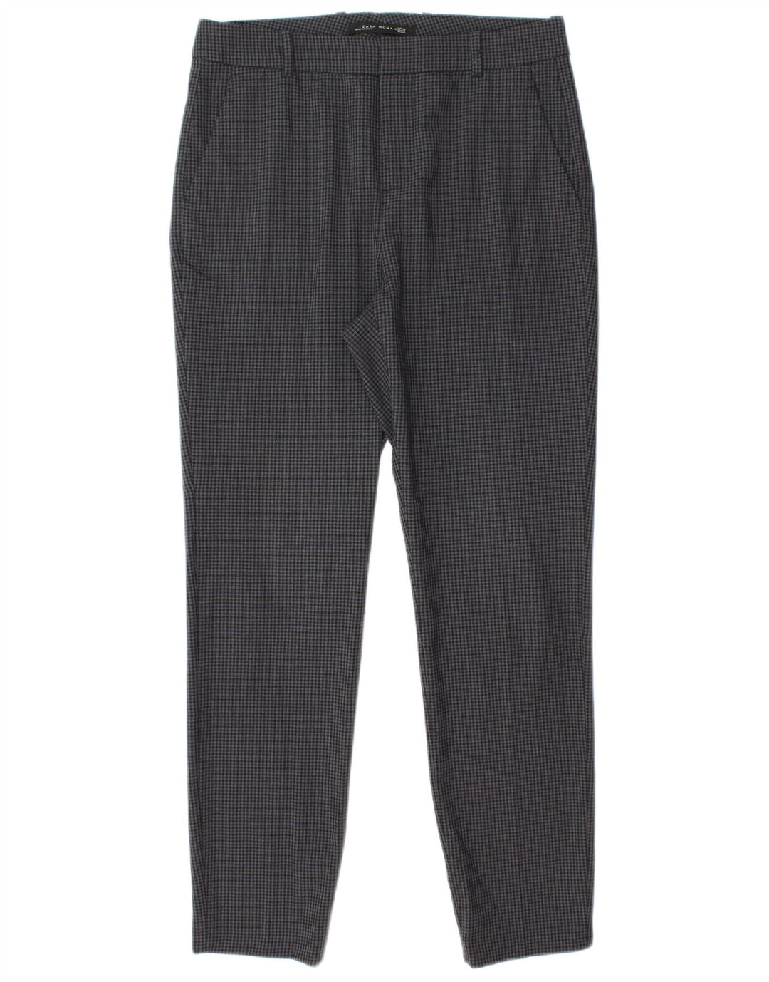 Pantaloni da abito slim da donna Zara EU 40 medi W30 L28 pied de poule grigio