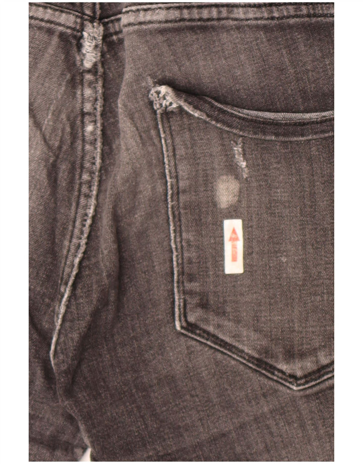 Pantaloncini di jeans invecchiati da uomo Jack & Jones piccoli W30 cotone grigio