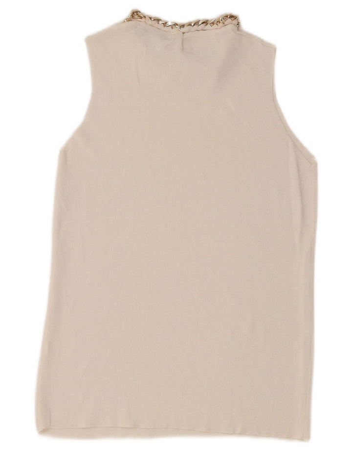 Canotta Donna Zara UK 12 Medio Bianco