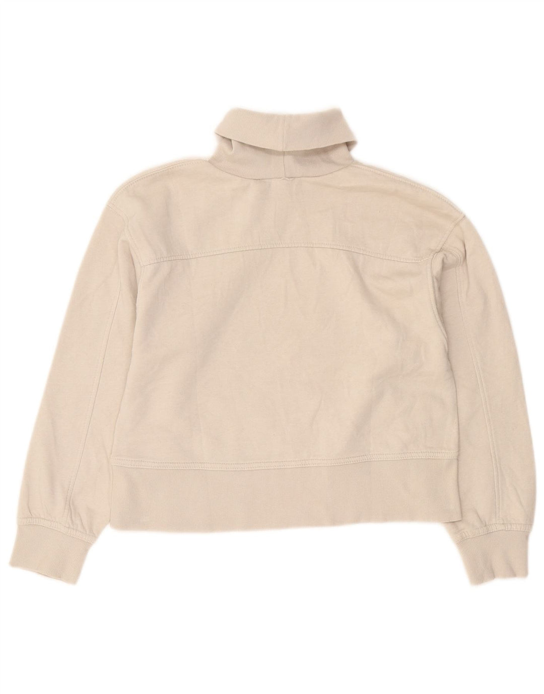 Felpa corta da donna Zara UK 10 piccola bianca