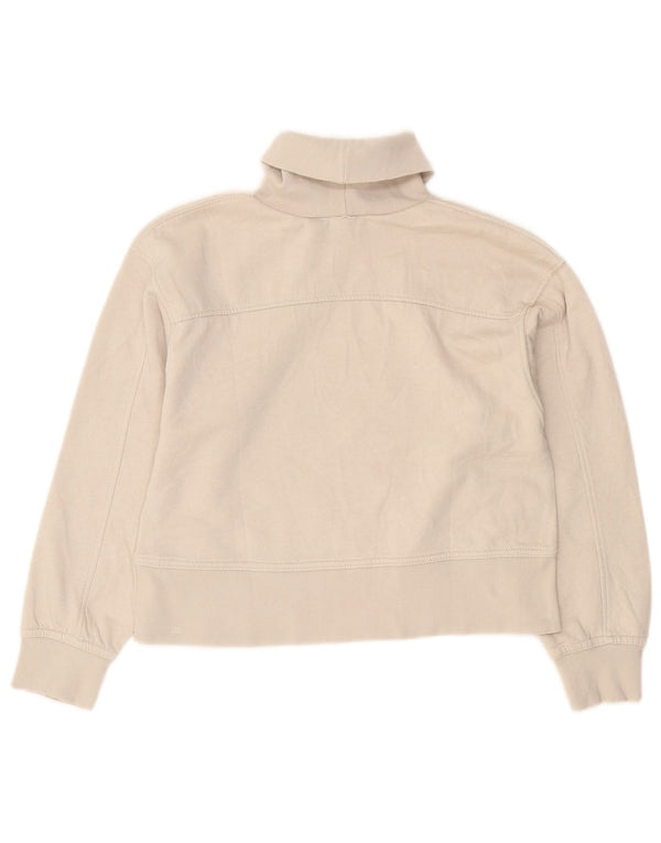Felpa corta da donna Zara UK 10 piccola bianca