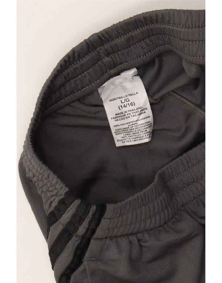 Pantaloncini sportivi Adidas da ragazzo 14-15 anni Large in poliestere grigio