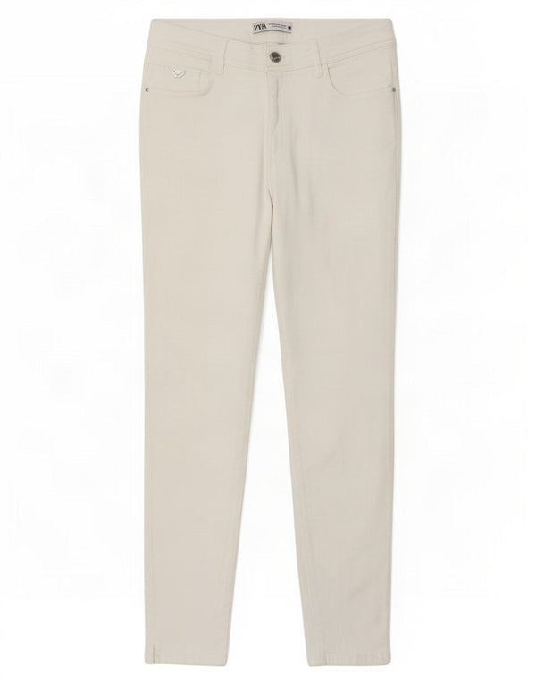 Jeans skinny da donna Zara EU 44 XL W34 L27 Bianco