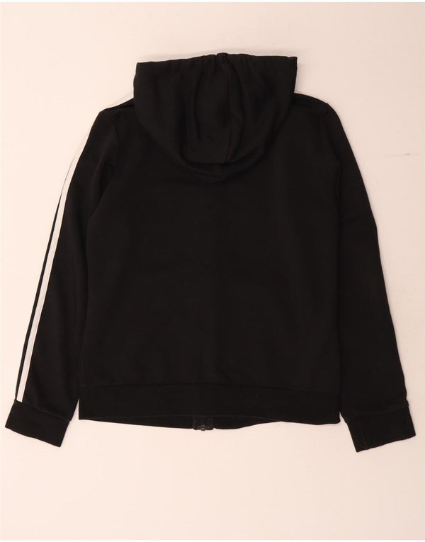 Maglione con cappuccio e zip da donna Adidas UK 12/14 Cotone nero medio