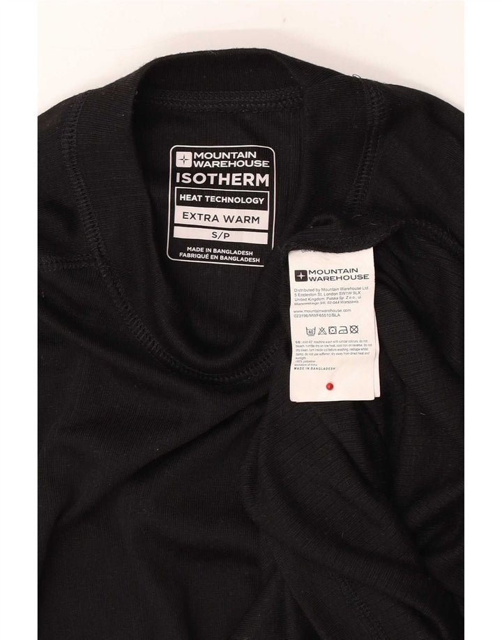 Mountain Warehouse Top da uomo a maniche lunghe piccolo in poliestere nero