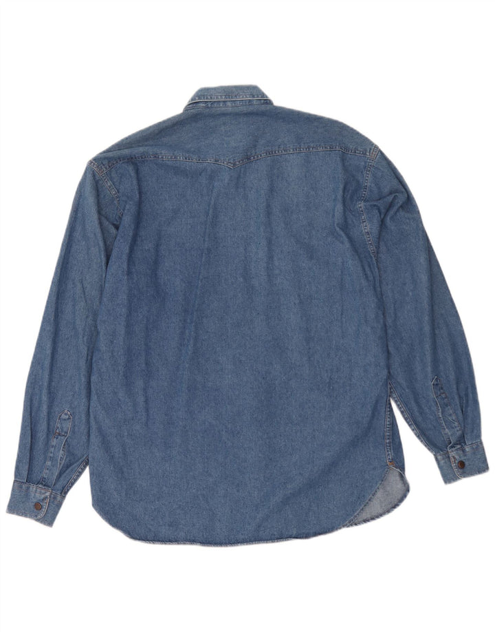Casucci Camicia Jeans Uomo Piccola Blu Cotone