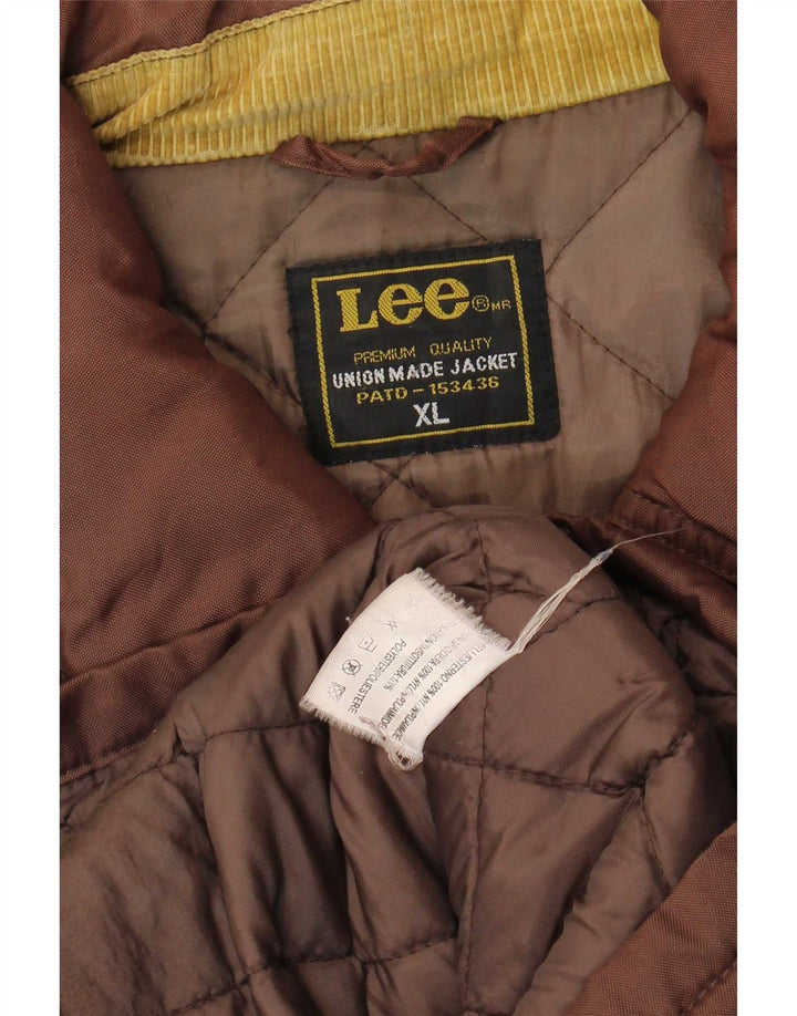 Giacca imbottita da uomo Lee UK 42 XL nylon marrone