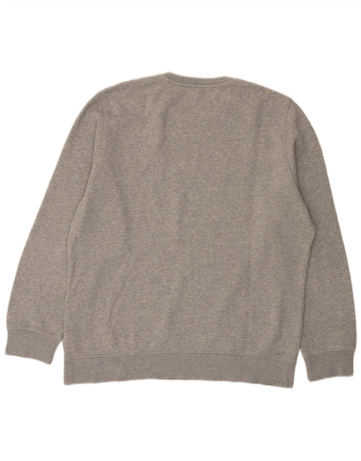 Felpa Reebok da uomo, maglione grande, cotone chiazzato grigio