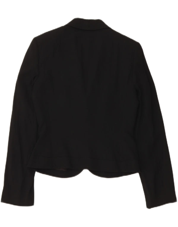 Giacca blazer a 1 bottone corta da donna Seventy IT 40 piccola in viscosa nera