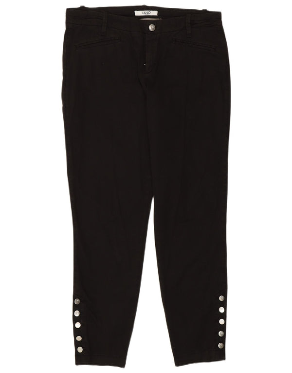 Pantaloni skinny cropped da donna Liu Jo W30 L27 cotone nero