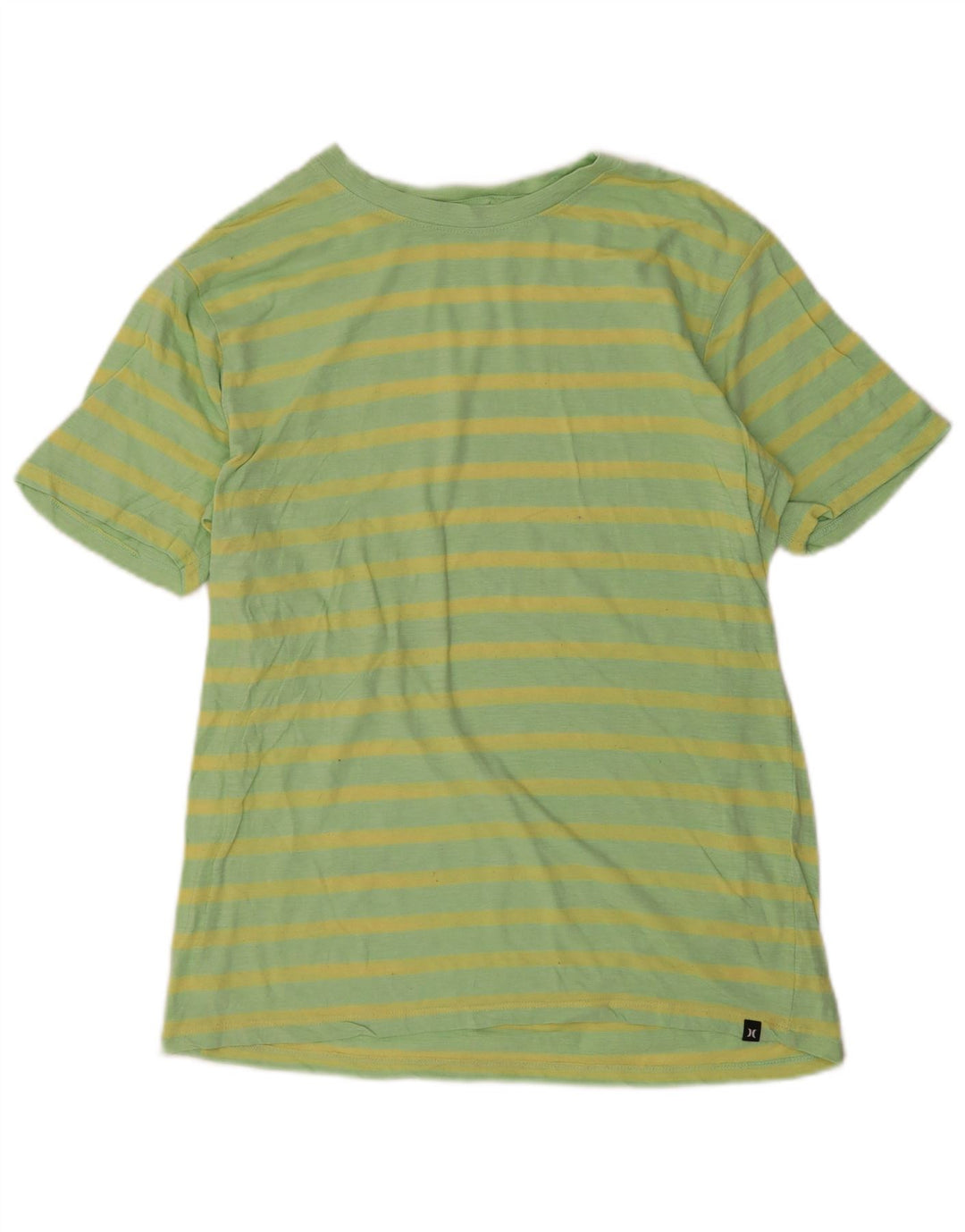T-shirt da uomo Hurley Top in cotone a righe piccole verdi