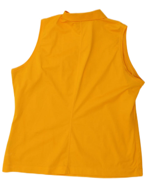 Polo senza maniche Nike Dri Fit da donna UK 20 2XL poliestere giallo