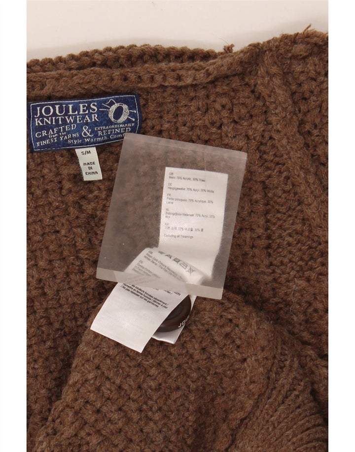 Maglione poncho oversize da donna Joules UK 10 piccolo acrilico marrone