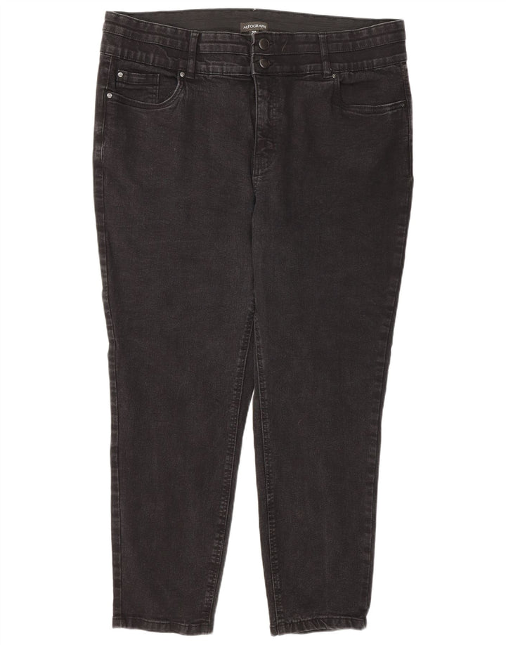 Jeans slim autografati da donna Marks & Spencer UK 20 2XL W38 L27 Grigio