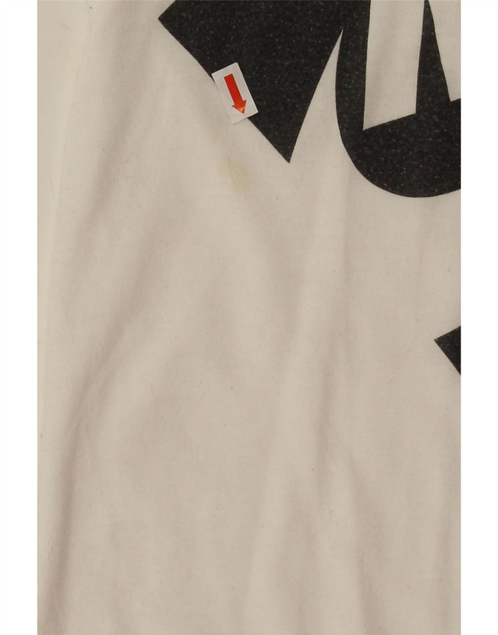 T-shirt grafica oversize da donna Nike UK 6 XS poliestere bianco