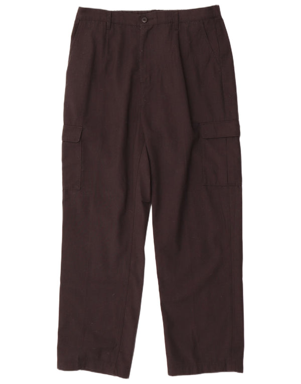 Pantaloni cargo dritti da uomo Vans Large W34 L29 poliestere nero